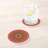 Dessous De Verre En Grès Sous-verre décoratif en grès rouge (Côté)