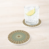 Dessous De Verre En Grès Sous-verre décoratif en grès vert (Côté)