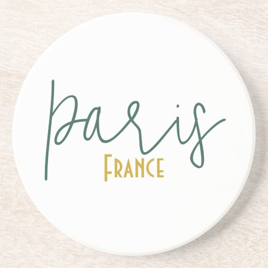 Dessous De Verre En Grès Sous-verre en grès commémoratif de Paris, France (Devant)