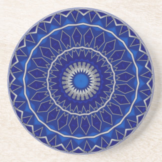Dessous De Verre En Grès Sous-verre en grès décoratif bleu