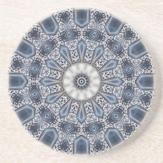 Dessous De Verre En Grès Sous-verre en grès décoratif bleu (Devant)