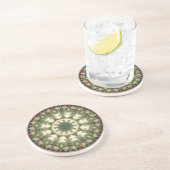 Dessous De Verre En Grès Sous-verre en grès décoratif vert (Côté)