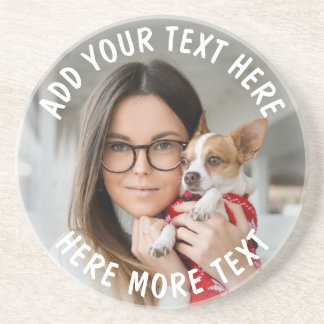 Dessous De Verre En Grès Sous-verre en grès personnalisé avec photo et text