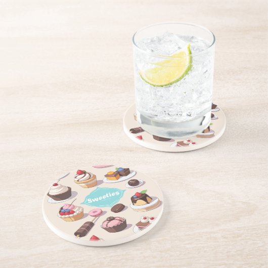 Dessous De Verre En Grès Sous-verre en grès Sweeties (Côté)