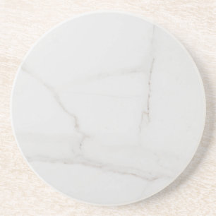 Dessous De Verre En Grès Sous-verre en papier rustique en marbre blanc simp