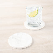 Dessous De Verre En Grès Sous-verre en papier rustique en marbre blanc simp (Côté)