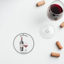 Sous-verre pour amateur de vin rouge – Vin personn