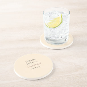 Dessous De Verre En Grès Sous-verres de mariage À la santé de l'amour Cad