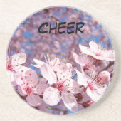 Dessous De Verre En Grès Sous-verres en grès CHEER Fleurs roses de printemp (Devant)