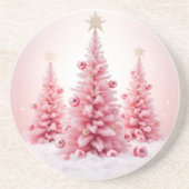 Dessous De Verre En Grès Sous-verres Rose de Noël (Devant)
