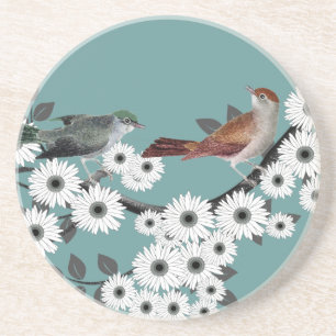 Dessous De Verre En Grès Sous-verres Vintage Birds Coasters