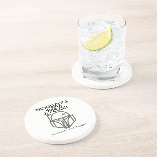 Dessous De Verre En Grès Soutenez la troupe.w (Côté)