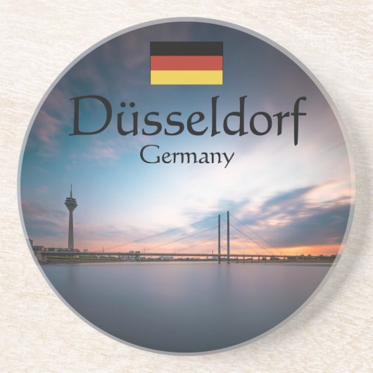 Dessous De Verre En Grès Souvenir de Dusseldorf (Devant)