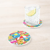 Dessous De Verre En Grès Souvenirs de bord de mer (Côté)