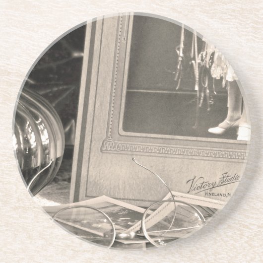 Dessous De Verre En Grès Souvenirs vintages (Devant)
