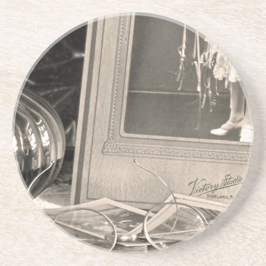 Dessous De Verre En Grès Souvenirs vintages (Devant)
