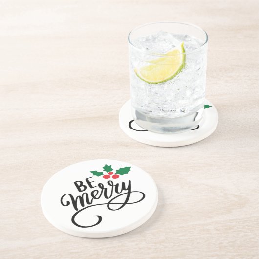 Dessous De Verre En Grès Soyez Joyeux (Côté)