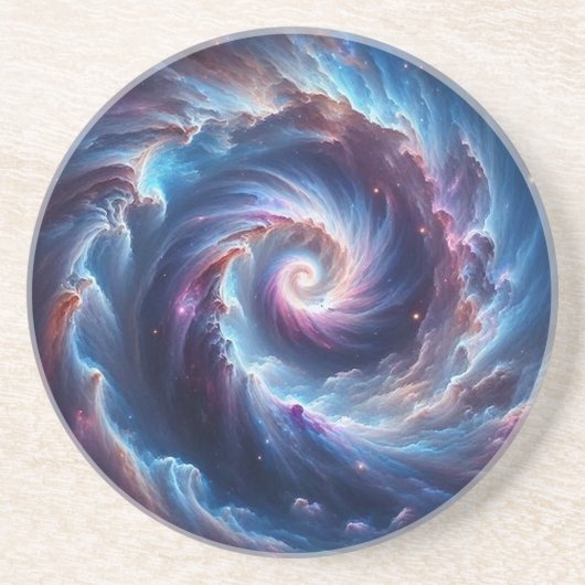Dessous De Verre En Grès Space Nebula Nautilus  (Devant)