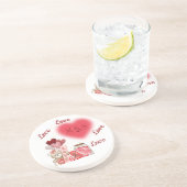 Dessous De Verre En Grès Sparkling Heart Love Coaster (Côté)