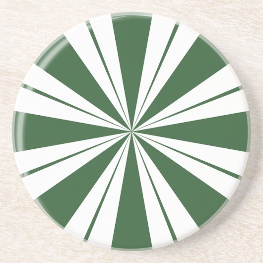 Dessous De Verre En Grès Spearmint Stripe (Devant)