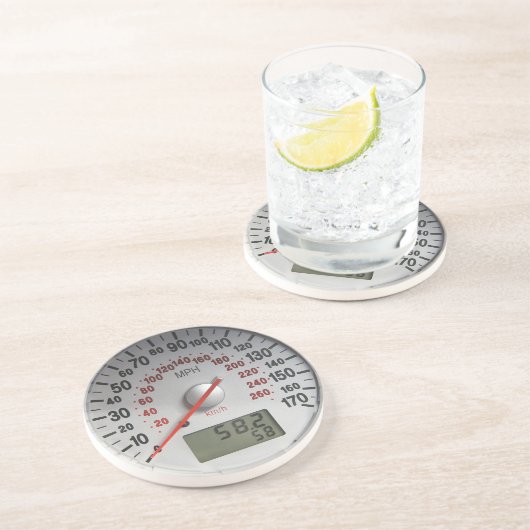 Dessous De Verre En Grès Speedometer de voiture moderne 170 MPH (Côté)