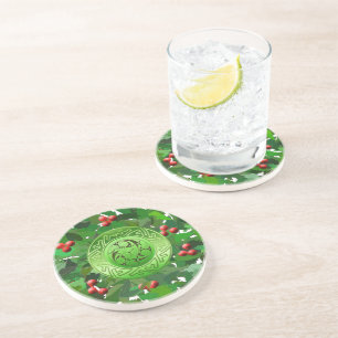 Dessous De Verre En Grès Spirale celtique avec Holly