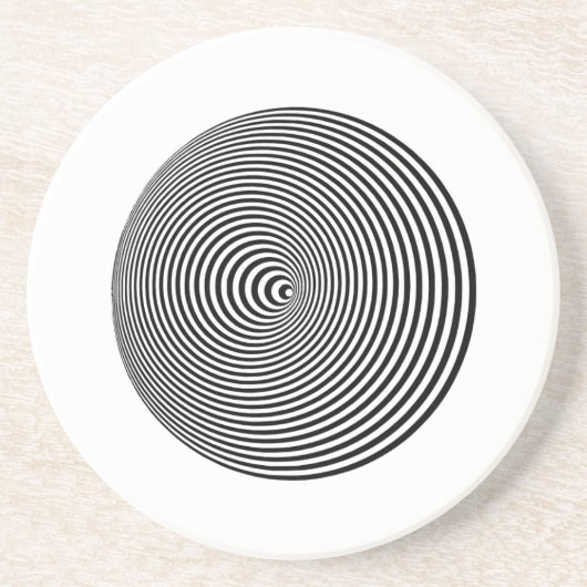 Dessous De Verre En Grès Spirale d'illusion optique (Devant)
