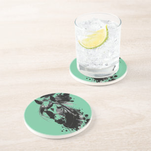 Dessous De Verre En Grès Spirit Pony 3 Aqua