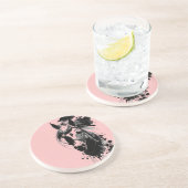 Dessous De Verre En Grès Spirit Pony 3 Rose (Côté)