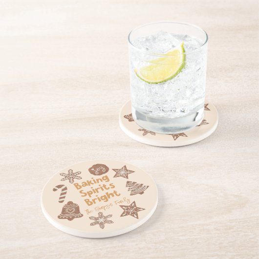 Dessous De Verre En Grès Spiritueux Festif Baking Bright Jellow (Côté)