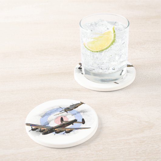 Dessous De Verre En Grès Spitfire et Lancaster (Côté)