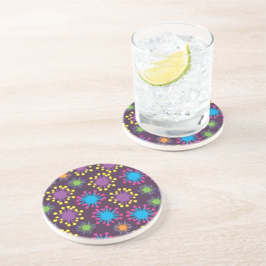 Dessous De Verre En Grès Spores de bactéries (Côté)