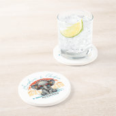 Dessous De Verre En Grès Spring Sunshine and Ele-fun Retro Beach Getaway (Côté)