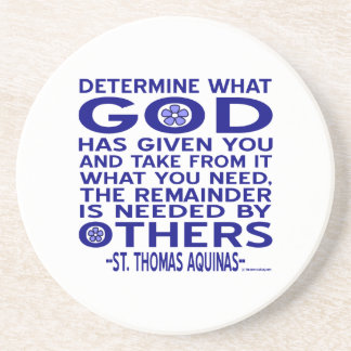 Dessous De Verre En Grès St. Thomas Aquinas Quote