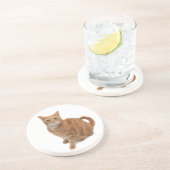 Dessous De Verre En Grès Stade de Cat orange (Côté)