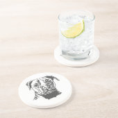 Dessous De Verre En Grès Staffordshire Bull Terrier (Côté)