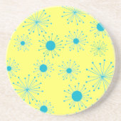 Dessous De Verre En Grès Starbursts Retro personnalisables (Devant)