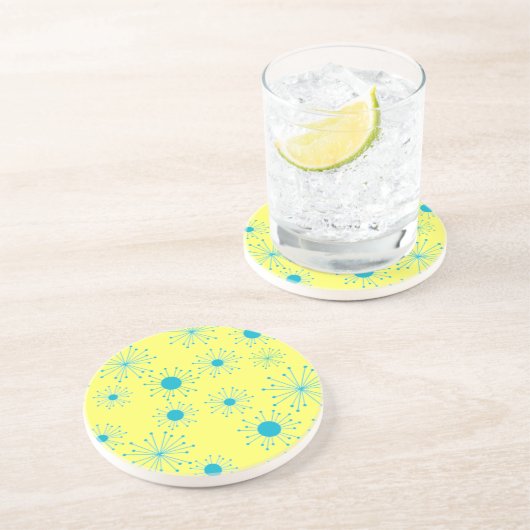 Dessous De Verre En Grès Starbursts Retro personnalisables (Côté)