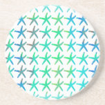 Dessous De Verre En Grès Starfish Coastal Beach<br><div class="desc">Printed with beautiful image of starfish patterns in multicolors with white background,  perfect for coastal beach themed home decor and beach house decorations. Makes great venin pour anyone who loves beach life !</div>