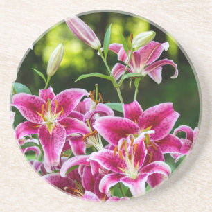 Dessous De Verre En Grès Stargazer Lilies