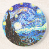 Dessous De Verre En Grès Starry Night Van Gogh Art (Devant)