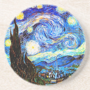 Dessous De Verre En Grès Starry Night Van Gogh Art