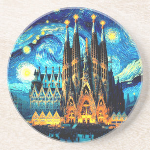 Dessous De Verre En Grès Starry Sagrada Familia Barcelona