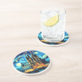 Dessous De Verre En Grès Starry Sagrada Familia Barcelona (Côté)