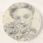 Dessous De Verre En Grès Statue dans le Jardin I (Devant)