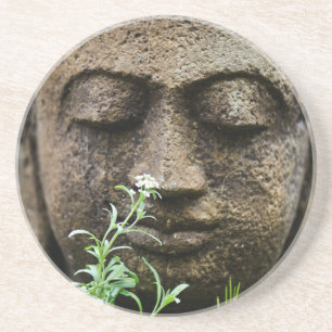 Dessous De Verre En Grès Statue de jardin en pierre avec fleur