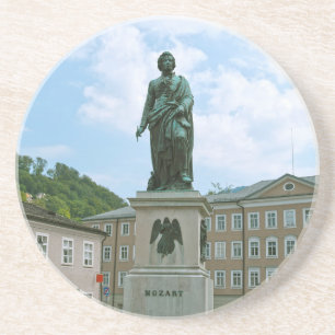 Dessous De Verre En Grès Statue de Mozart à Salzbourg