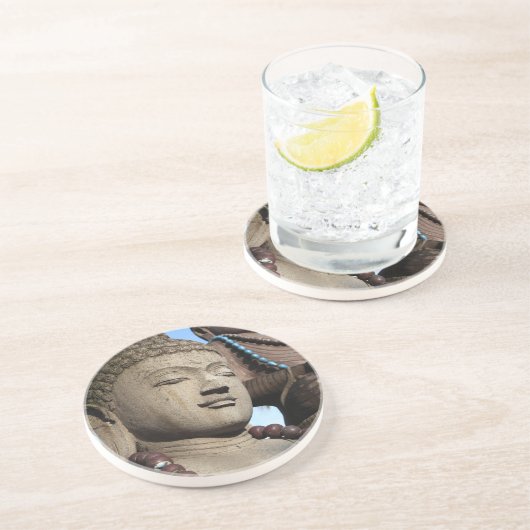 Dessous De Verre En Grès Statues de Bouddha (Côté)