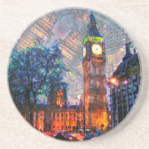Dessous De Verre En Grès Stone Drink Coasters Big Ben London