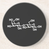 Dessous De Verre En Grès Structure du lait lactose (Devant)